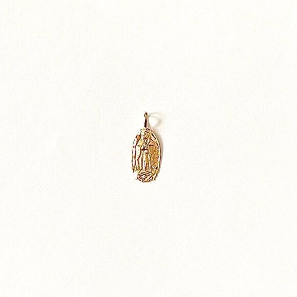 Guadalupe Virgin Mary 14k Solid Gold Pendant | perfect gift | faith | Guadalupe - Picture 2 of 14